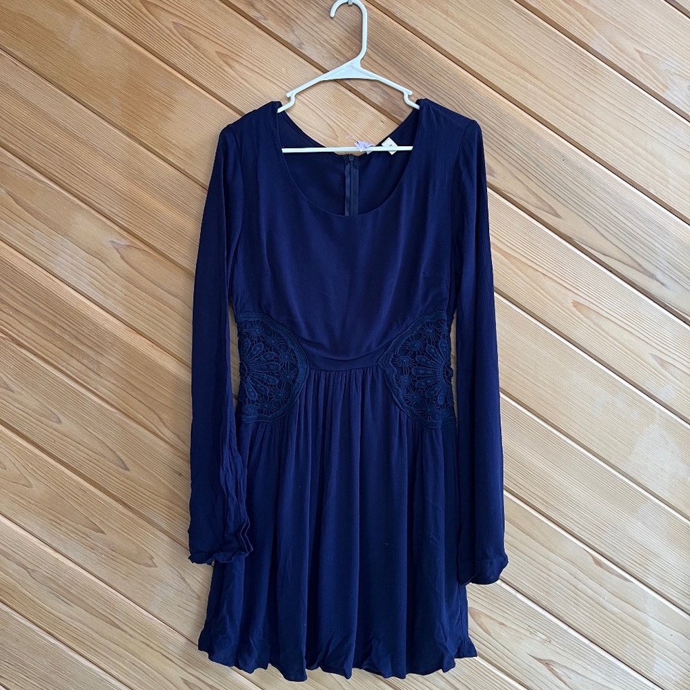 Blue Embroidered Dress